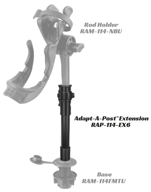 RAP-114-EX6: RAM® Adapt-A-Post™ 9" Extension Pole