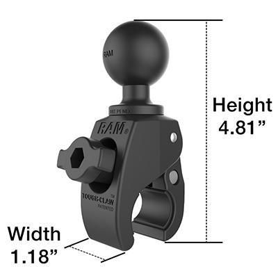 RAP-400: RAM® Tough-Claw™ Small Clamp Ball Base
