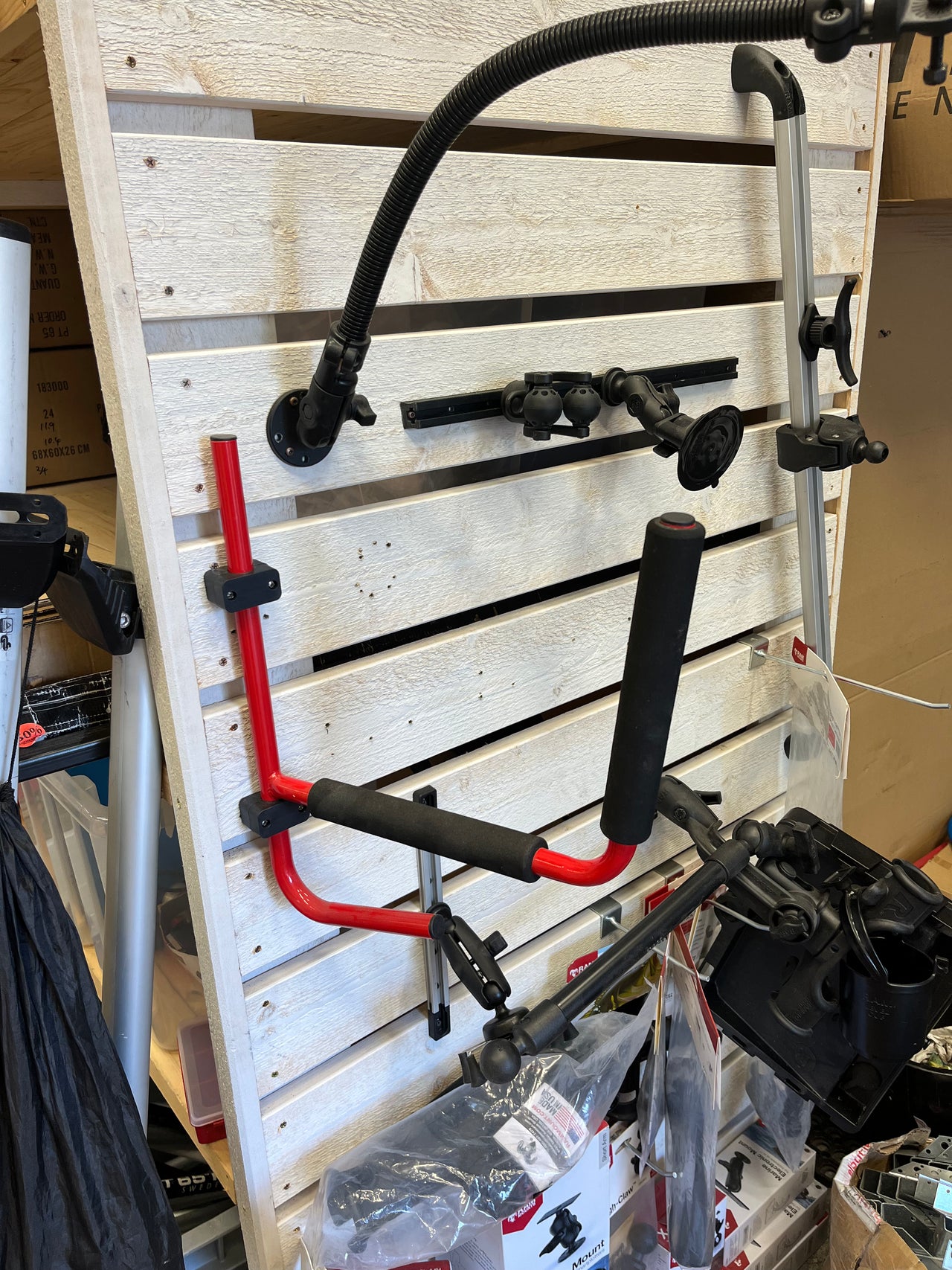 wall rack for kayak, swingable