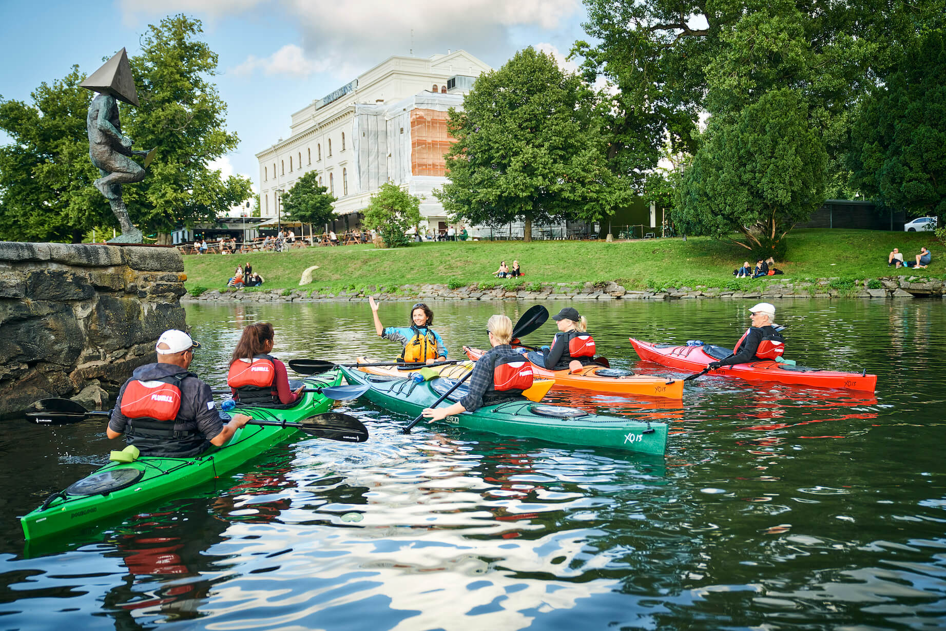 Kayaking in central Gothenburg  