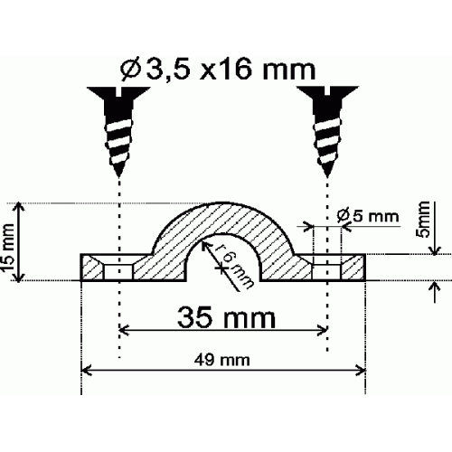 Deck Fitting - type A (loop) 1 pcs